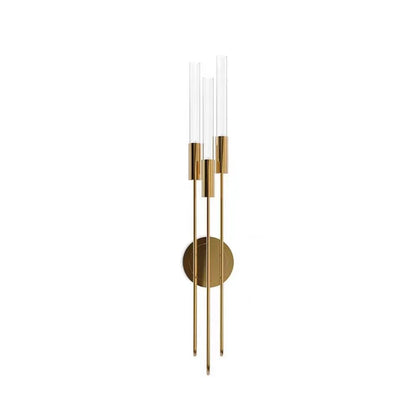 Lampada da parete Nordic Light Luxury a tre bracci in ottone per comodino/soggiorno/corridoio