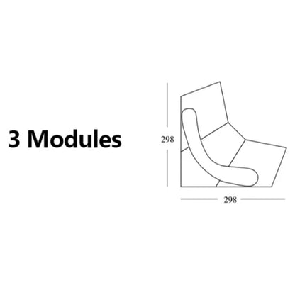 Modern 2/3/4 Modules Curved Rock Corner Sofa