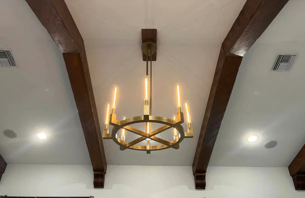 Lampadario moderno in vetro tubolare rotondo/lineare per sala da pranzo/isola della cucina