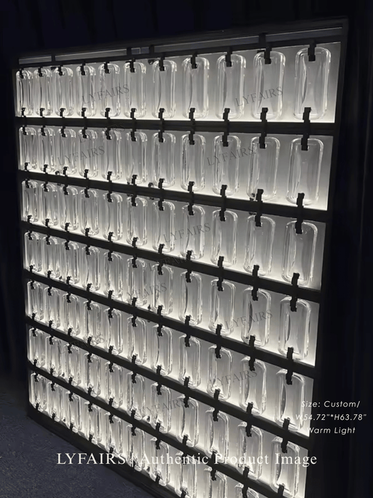 Contemporary Modular Glass Panel Decorative Screen