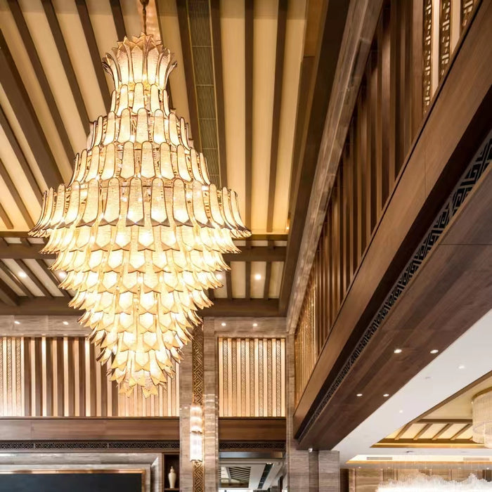 Extra Large Luxury Multi-tier Gold Crystal Chandelier for Stairs/Large High-ceiling Room