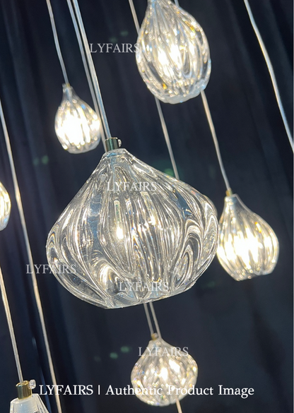 Modern Nordic Style Hand Blown Glass Chandelier For Dining Room/Living Room/Stairwell