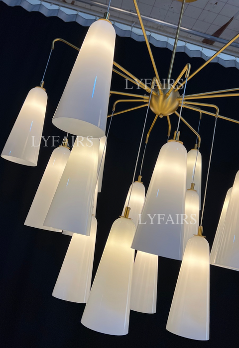Lampadario vintage con paralume a cono in fiore per soggiorno/sala da pranzo/isola cucina