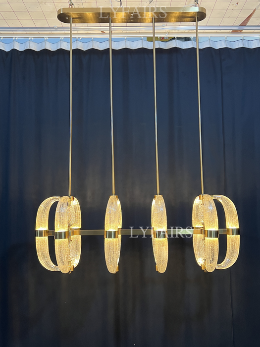 Lampadario in vetro moderno per soggiorno/sala da pranzo/isola della cucina/camera da letto
