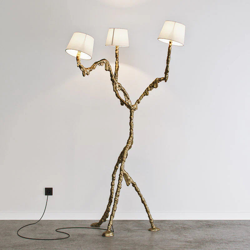 Lampada da terra di lusso a 3 teste 