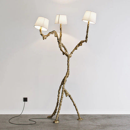 Lampada da terra di lusso a 3 teste 