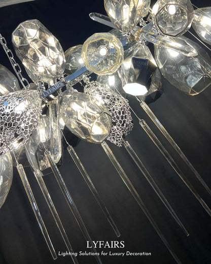 Lustre moderne en forme de verre à vin, luminaire de luxe italien pour salle à manger, salon, duplex, villa, restaurant