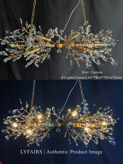 Lampadario Art Design Crystal Florals per soggiorno/camera da letto/sala da pranzo/isola della cucina