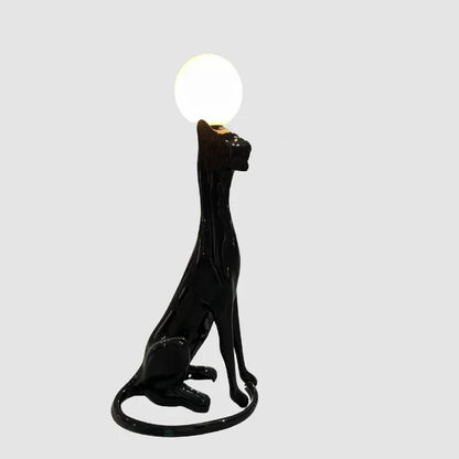 Black/Red Sitting Dog Floor Lamp