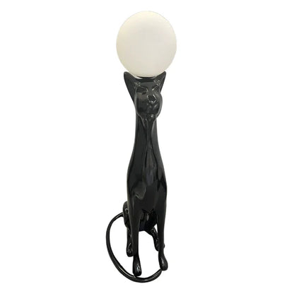 Black/Red Sitting Dog Floor Lamp