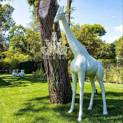 Lampada da terra a forma di giraffa con scultura di animali di design creativo