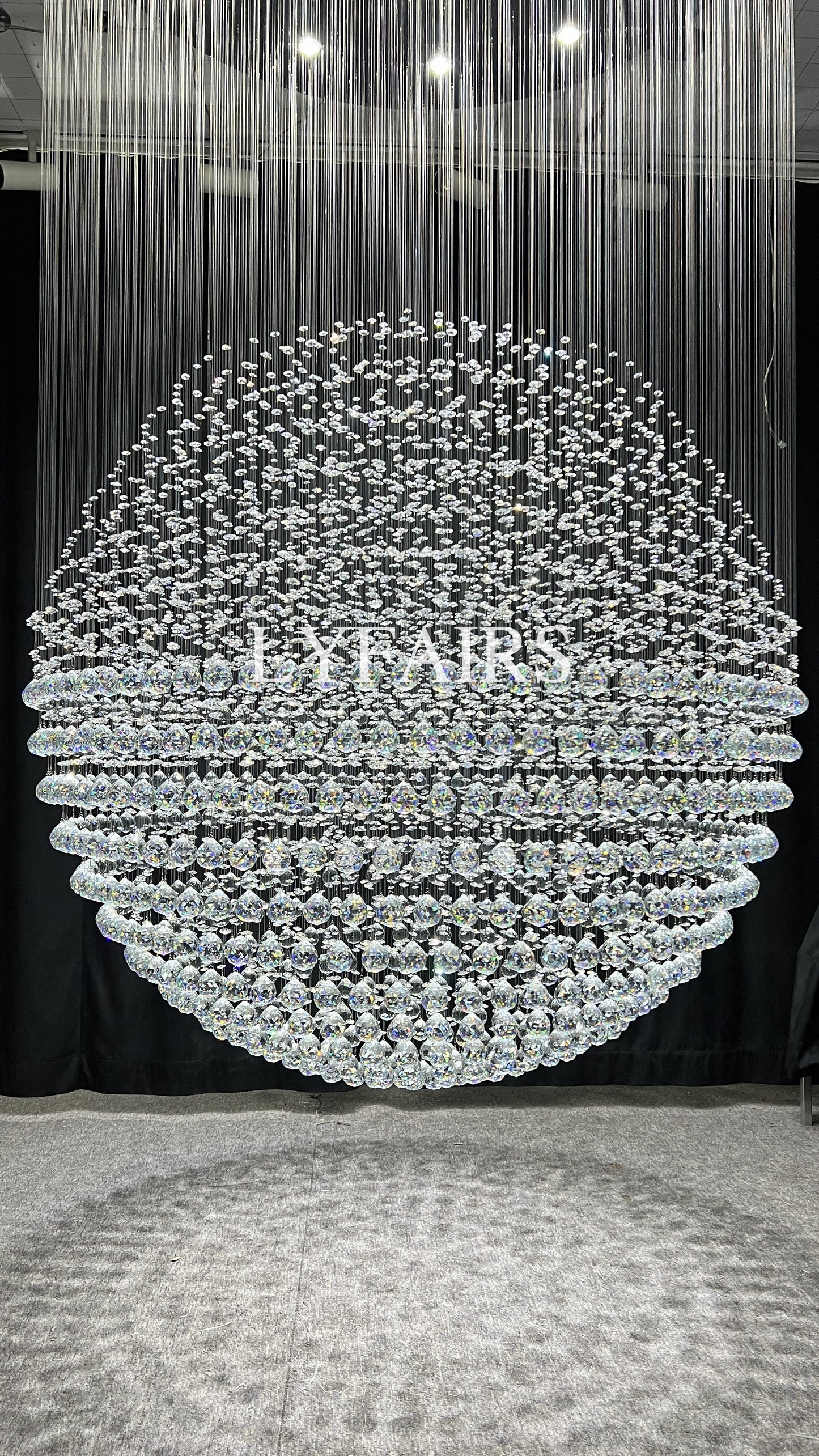 Lustre moderne en cristal en forme de goutte d'eau pour salon, escalier ou hall d'entrée