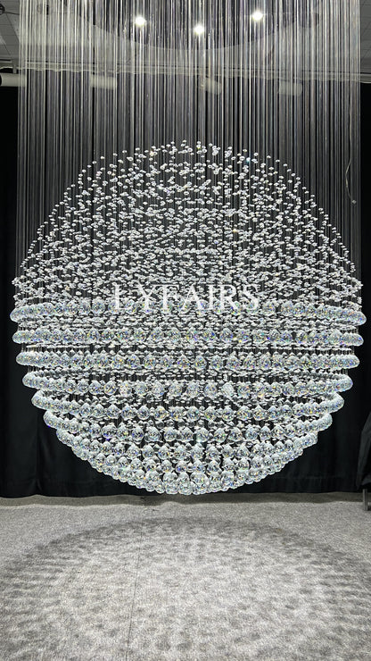Lustre moderne en cristal en forme de goutte d'eau pour salon, escalier ou hall d'entrée