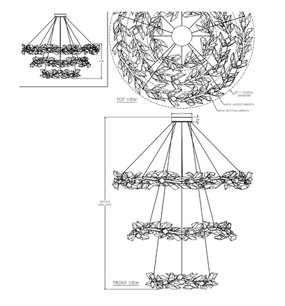 Art Handcrafted 1/2/3-tier Diamond-cut Crystal Chandelier for Living/Dining Room/Bedroom