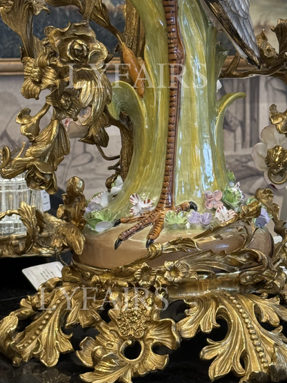 LYFAIRS × FH&Home Avian Melody Chinoiserie Crystal Fringed Table Lamp