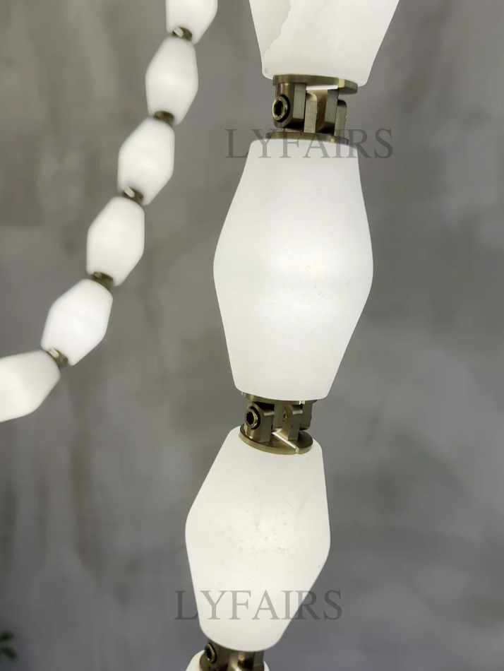 Modern Necklace Alabaster Cluster Chandelier
