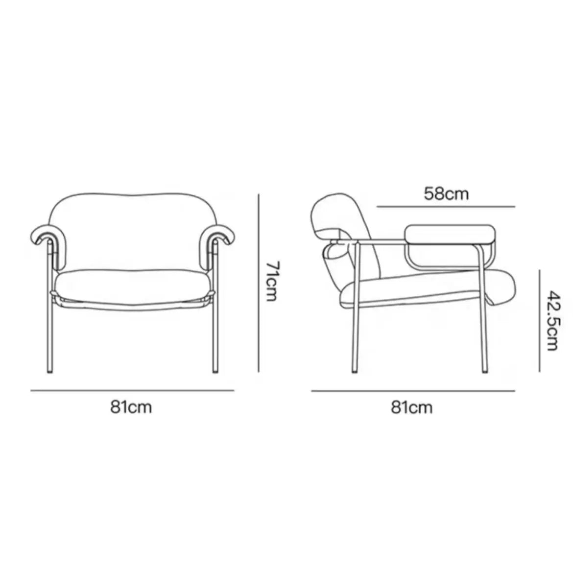 Sedia moderna Boucle