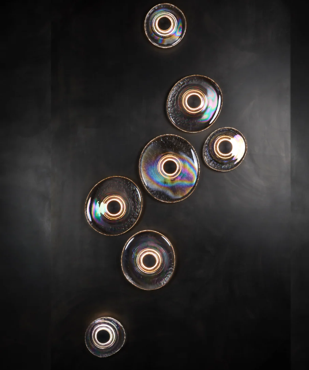 Modern Handcrafted Radiant Glass Wall Lamp