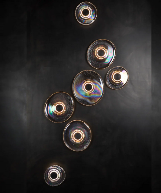 Modern Handcrafted Radiant Glass Wall Lamp