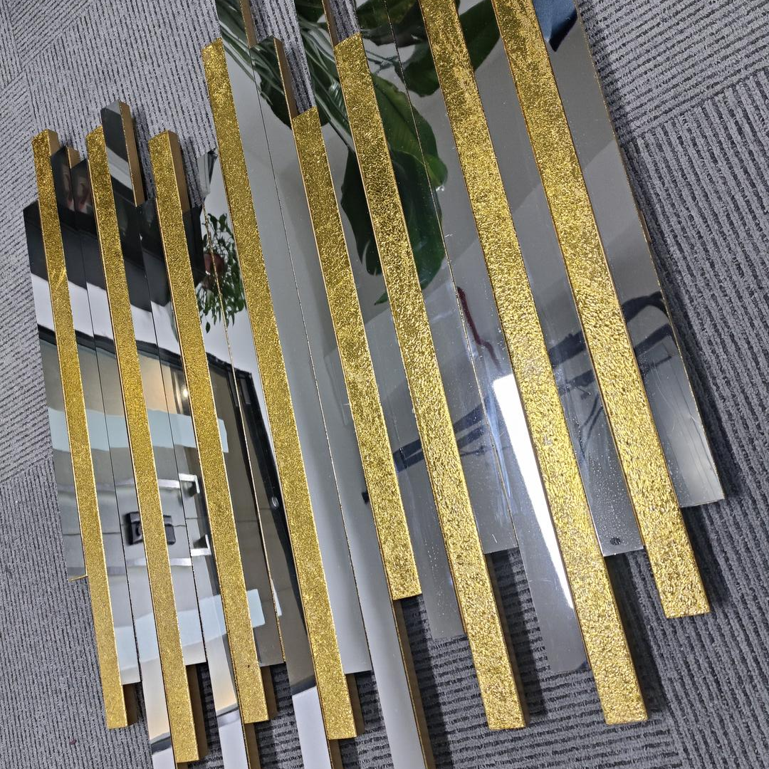 Stainless Steel Gold Metal Mirror Wall Decor