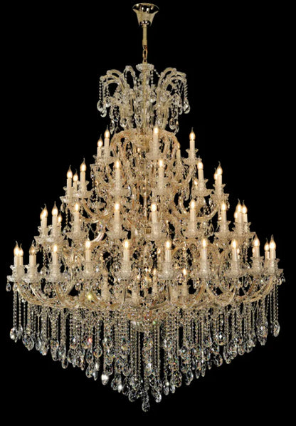 Lustre en cristal extra large à plusieurs niveaux pour hôtel/restaurant