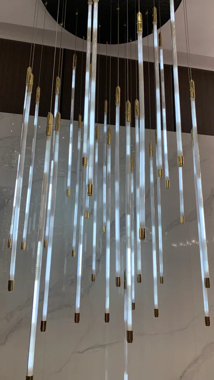 Modern Lightsabers Suspension Floating Chandelier with 512 System for Raindrop Effect