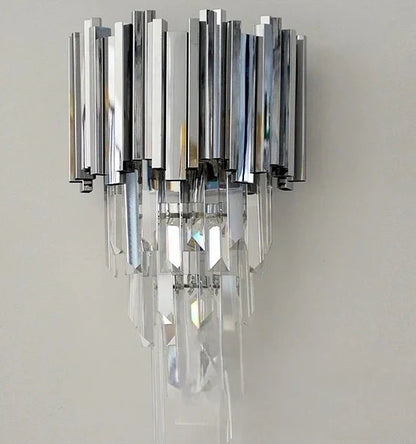 Modern Classic Tiered Gold/Silver Wall Lamp