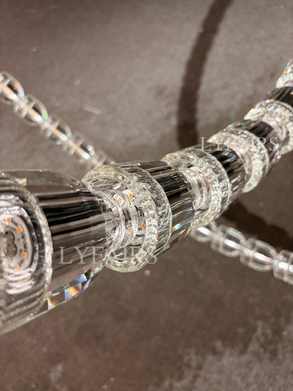 Modern Crystal Bullet Necklace Chain Chandelier for Living Room/Staircase/Restaurant