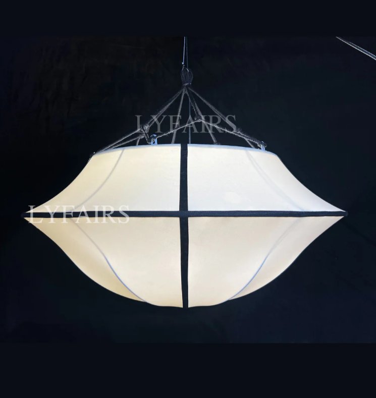 CSA-certified Vintage French Style Cream White Umbrella Chandelier
