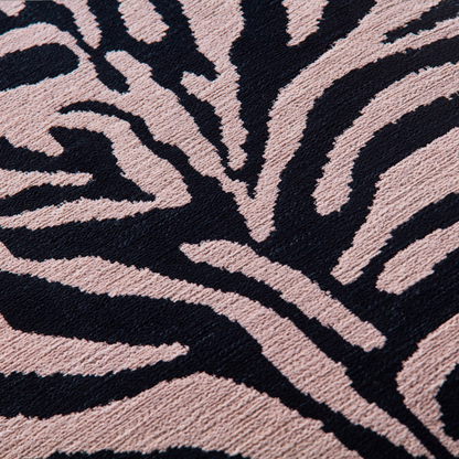 Statement Zebra‑Stripe Upholstered Modular Sofa System