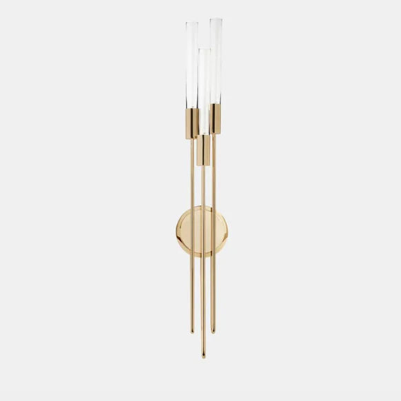 Lampada da parete Nordic Light Luxury a tre bracci in ottone per comodino/soggiorno/corridoio