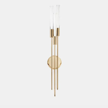 Lampada da parete Nordic Light Luxury a tre bracci in ottone per comodino/soggiorno/corridoio