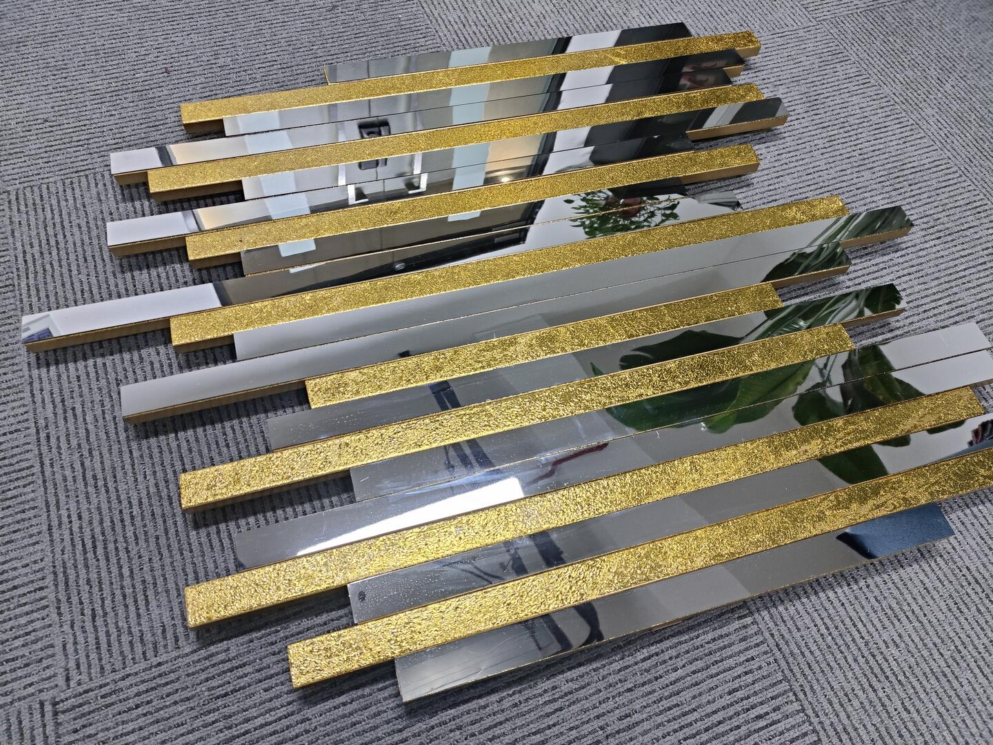 Stainless Steel Gold Metal Mirror Wall Decor