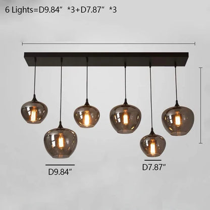 Modern Glass Lamp Designer Models Coffee/Dining Bar/Table Scandinavian Chandelier Style B