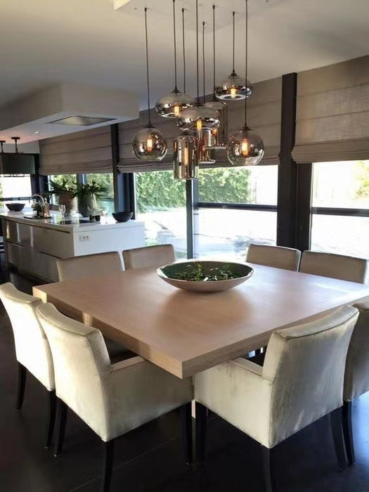 Smoky Gray Glass Chandelier for cafe and dining room
