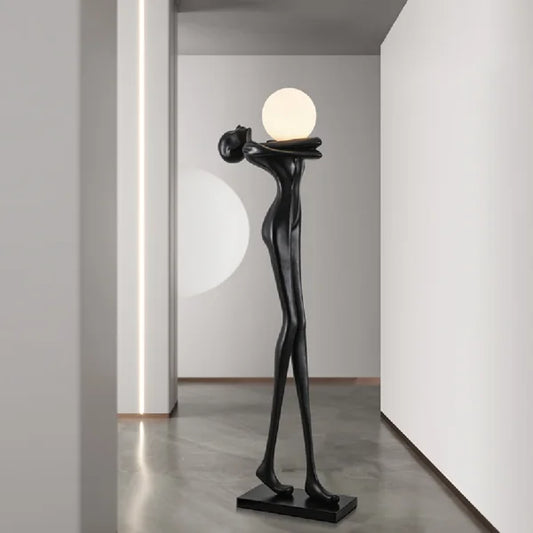 Art Design Hug Yourself Statue Floor Lamp