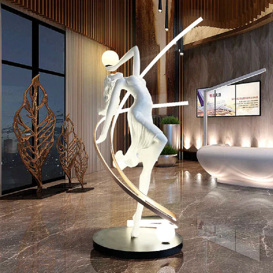 White Goddess Statue Floor Lamp