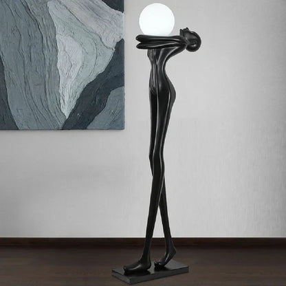 Art Design Hug Yourself Statue Floor Lamp