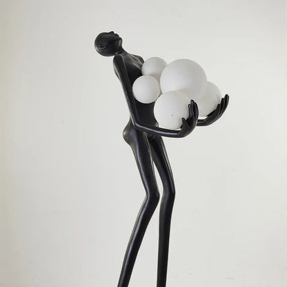 Human Statue Art Floor Lamp