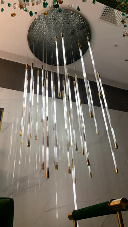Modern Lightsabers Suspension Floating Chandelier with 512 System for Raindrop Effect