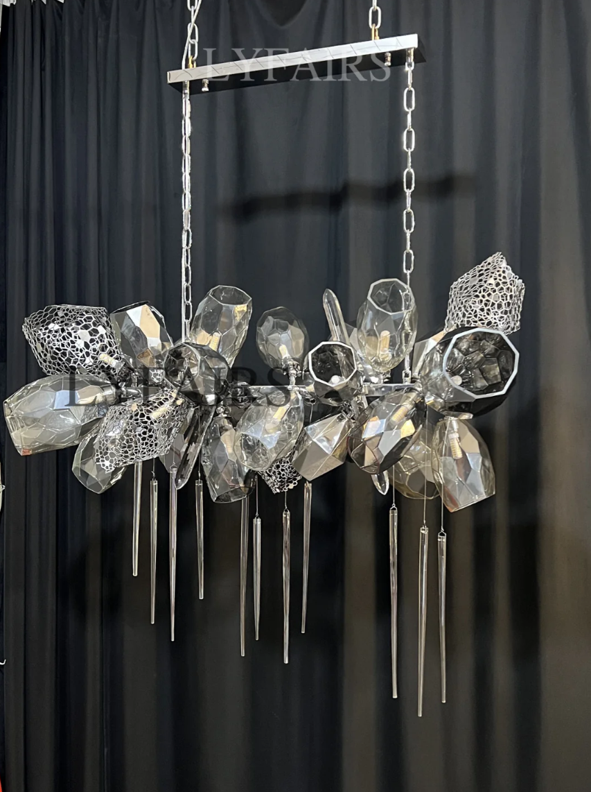 Modern Wine Glass Shape Chandelier Italian Light Luxury  Light Fixture for Ding/ Living Room/ Duplex/ Villa/ Restaurant