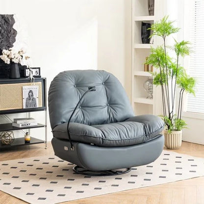 Smart Recliner Swivel With Voice Control Bluetooth USB Phone Holder Sofa Chair