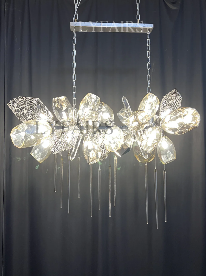 Modern Wine Glass Shape Chandelier Italian Light Luxury  Light Fixture for Ding/ Living Room/ Duplex/ Villa/ Restaurant