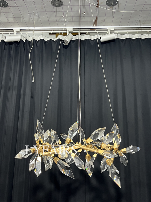 Art Handcrafted 1/2/3-tier Diamond-cut Crystal Chandelier for Living/Dining Room/Bedroom