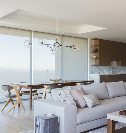 Extra Large Industrial Fashion Branch Multiple Glass Pendant Chandelier for Living/Dining Room