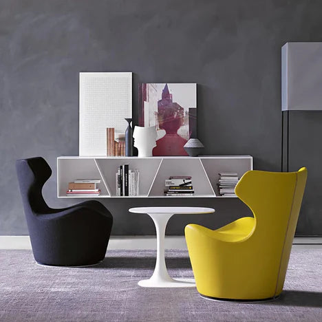 Modern Red Fabric Accent Chair