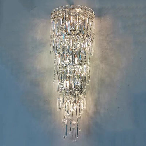 Lampada da parete moderna di lusso a più livelli in cristallo 