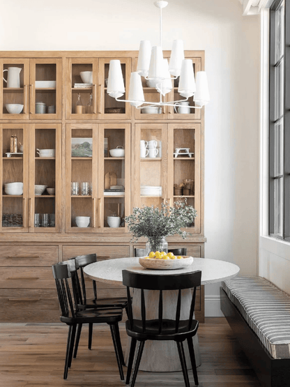 Lampadario verticale in finitura bronzo/nero/bianco