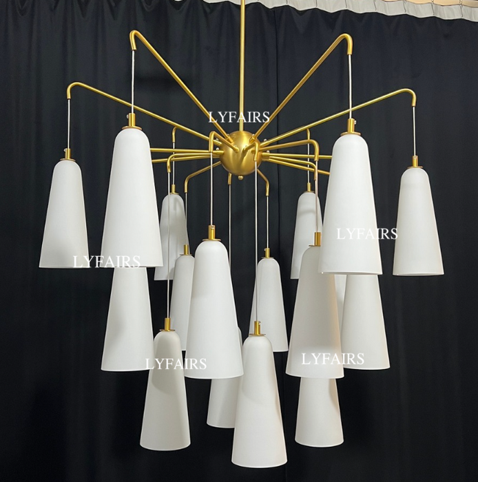 Lampadario vintage con paralume a cono in fiore per soggiorno/sala da pranzo/isola cucina
