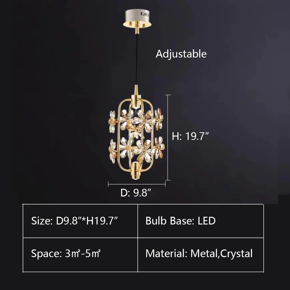 Designer Model Modern Light Luxury Flower Pendant Chandelier Suit for Living/Dining Room/Bedroom